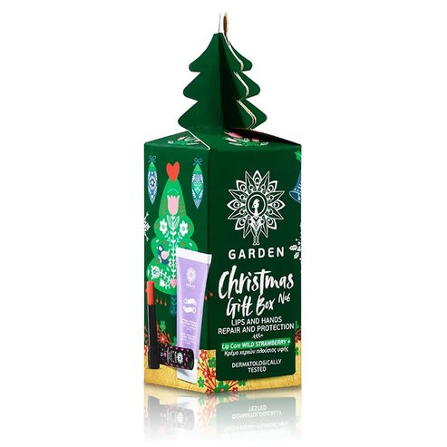 Garden Christmas Gift Box No6 Пакетни оферти Lip Balm Wild Strawberry Spf15, 5.2gr & Rich Texture Hand Cream 30ml