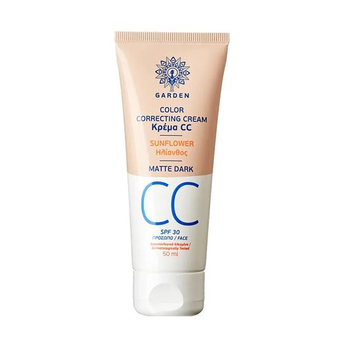 Garden Color Correcting Sunflower CC Matte Cream Spf30, 50ml - Dark