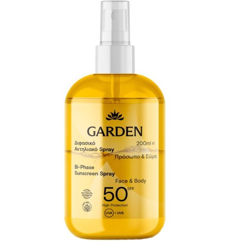 Garden Bi Phase Sunscreen Face & Body Spray Spf50, 200ml