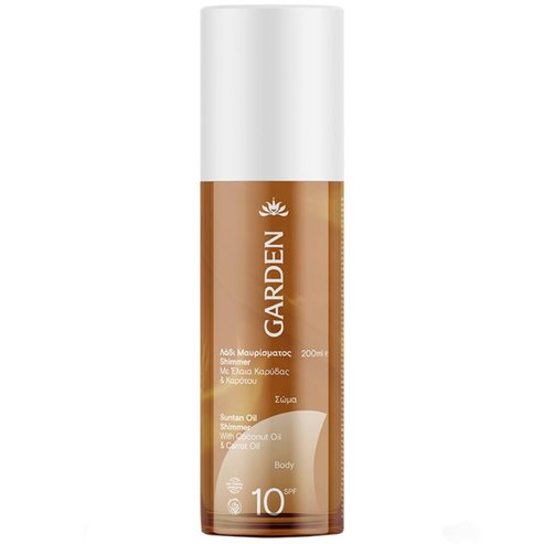 Garden Suntan Oil Shimmer Body Spf10, 200ml