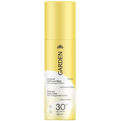 Garden Sunscreen Face & Body Lotion Spray Spf30, 200ml