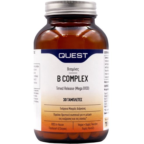 Quest B Complex Timed Release Mega B100, 30tabs