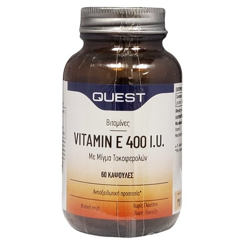 Quest Vitamins Vitamin E 400iu Mixed Tocopherols Естествен източник на витамин Е 60 капс