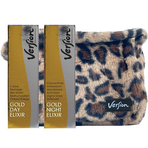 Version Promo Gold Day Elixir Reshaper Cream 50ml & Night Elixir Antioxidant Cream 50ml & Подарък Пухкава чанта Animal Print 1 бр