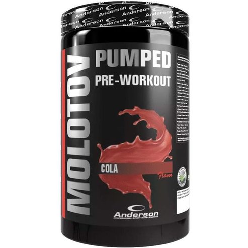 Anderson Molotov Pumped Pre-Workout Съставка Смес действа синергично дава  сила и енергия 600g - cola