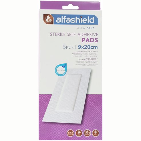 AlfaShield Sterile Self-Adhesive Pads 5 бр - 9x20cm