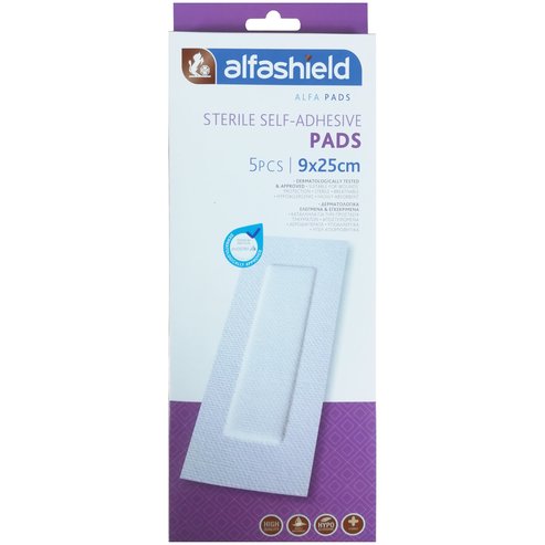 AlfaShield Sterile Self-Adhesive Pads 5 бр - 9x25cm