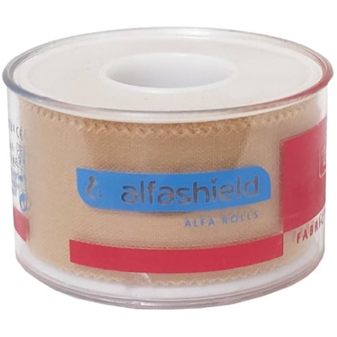 AlfaShield Alfa Plast Fabric Medical Tape Rolls Бежов 1 бр - 5m x 2.5cm
