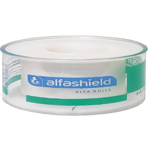 AlfaShield Alfa Silk Medical Tape Rolls Бяло 1 бр - 5m x 1.25cm