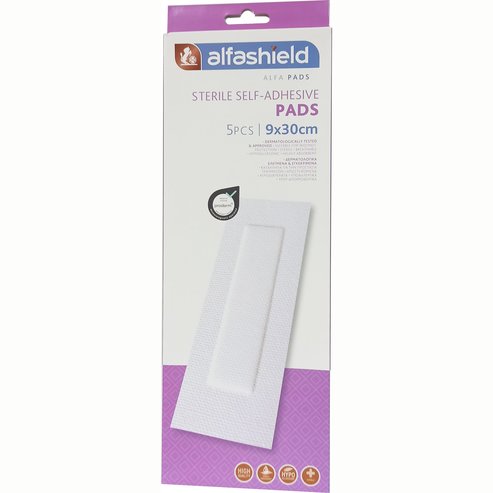 AlfaShield Sterile Self-Adhesive Pads 5 бр - 9x30cm