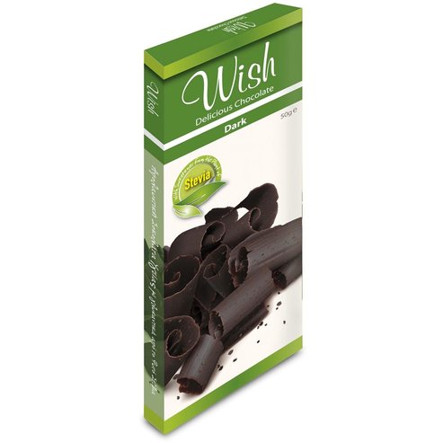 Wish Delicious Dark Chocolate with Stevia 50g