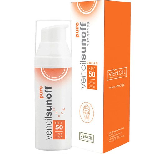 Vencil Sunoff Pure Face Cream Spf50 Matte Effect 50ml