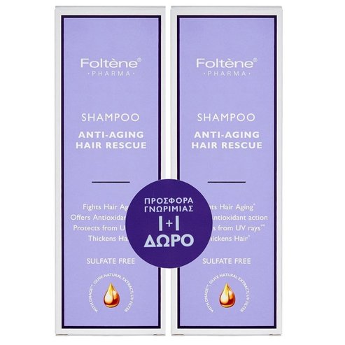Foltene Pharma PROMO PACK Anti-Aging Hair Rescue Shampoo 2x200ml