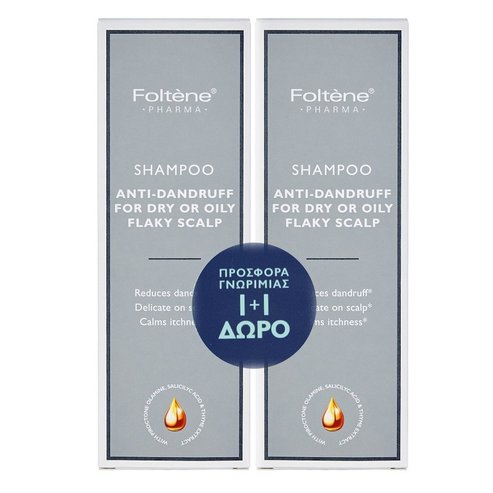 Foltene Pharma PROMO PACK Anti-Dandruff Shampoo for Dry or Oily Flaky Scalp 2x200ml