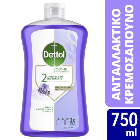 Dettol Lavender & Violet Blossom Fragrance Soothe Liquid Hand Wash - 750ml Refill