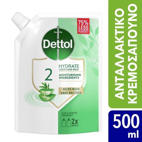 Dettol Aloe & Bamboo Fragrance Hydrate Liquid Hand Wash 500ml
