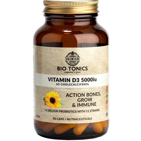 Bio Tonics Vitamin D3 5000IU wih Probiotics 90caps