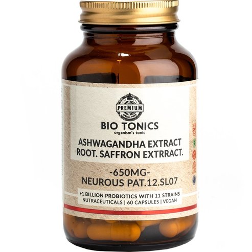 Bio Tonics Ashwagandha & Root Saffron Extract 60caps