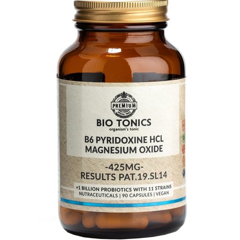 Bio Tonics Vitamin B6 25mg & Magnesium 400mg 90caps