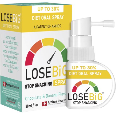 Amhes Pharma Losebig Stop Snacking Diet Oral Spray 30ml - Chocolate & Banana