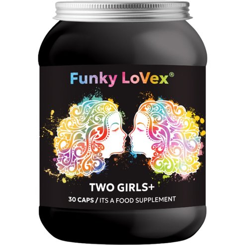 LoVex Funky Two Girls+ Хранителна добавка с билкови екстракти за засилване на сексуалното желание и продължителността 30caps
