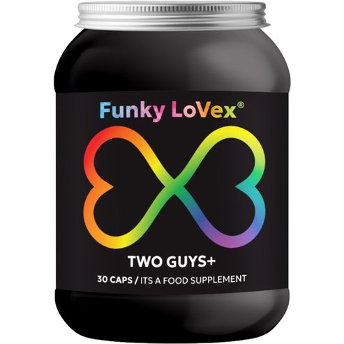 LoVex Funky Two Guys+ Хранителна добавка с билкови екстракти, минерали и аминокиселини за мъже, които искат продължителна интензивност и издръжливост 30caps