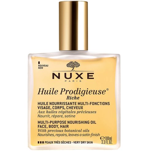 Nuxe Promo Специална цена Huile Prodigieuse Riche Богато сухо масло за коса на лицето по лицето 100ml
