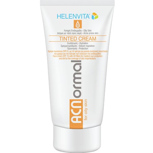 Helenvita ACNormal Tinted Cream Слънцезащитен крем за лице Spf15 с цвят за покриване на дефектите на мазна кожа 60ml