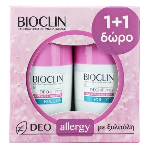 Bioclin Deo Allergy Roll on Дезодорант, предназначен да контролира изпотяването на алергична и реактивна кожа 2x50ml