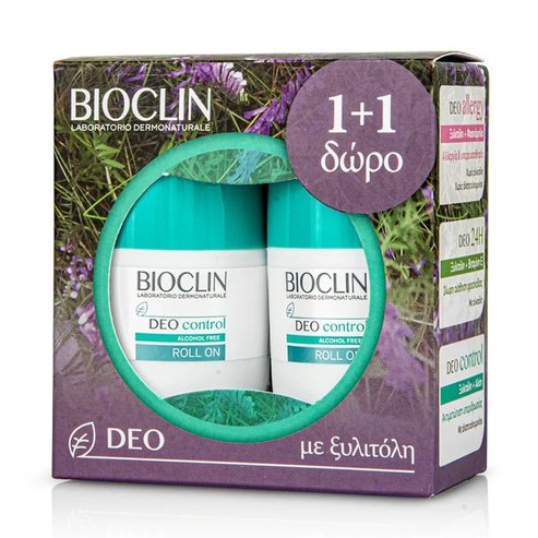 Bioclin Deo Control Roll on Дезодорант с приятен аромат, идеален за лечение на хиперхидроза  2x50ml