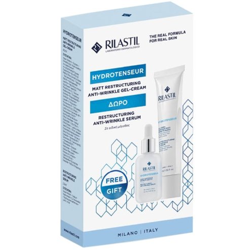 Rilastil Promo Hydrotenseur Matt Restructuring Anti-Wrinkle Gel Cream 40ml & Подарък Restructuring Anti-Wrinkle Serum 15ml