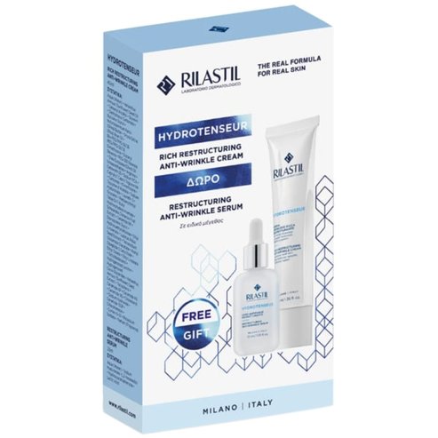 Rilastil Promo Hydrotenseur Rich Restructuring Anti-Wrinkle Cream 40ml & Подарък Restructuring Anti-Wrinkle Serum 15ml
