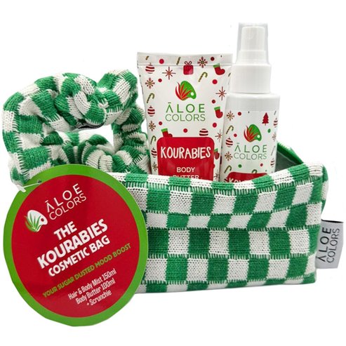 Aloe Colors Promo The Kourabies Hair & Body Mist 150ml & Body Butter 100ml & Подарък Christmas Scrunchie & Подарък торбичка 1 бр