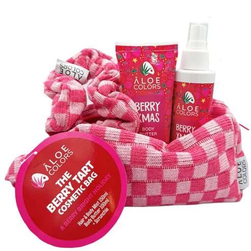 Aloe Colors Promo The Berry Tart Bag Hair & Body Mist 150ml & Body Butter 100ml & Подарък Christmas Scrunchie & Подарък торбичка 1 бр