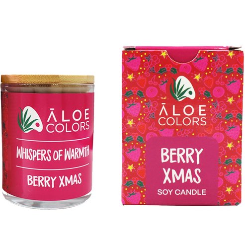 Aloe Colors Berry XMAS Scented Soy Candle Ароматна Соева Свещ в Буркан с Аромат на Червени Плодове 150g