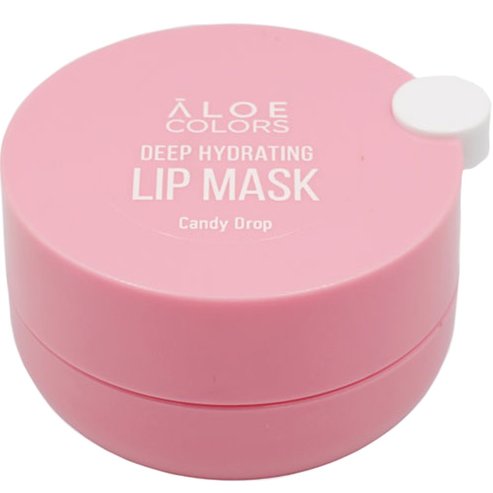 Aloe Colors Deep Hydrating Candy Drop Lip Mask Дълбоко хидратираща и подхранваща маска за устни с вкус на ванилия и кокос и естествен розов цвят 10ml Pink