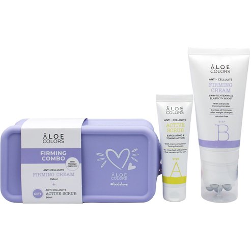 Aloe Colors Promo Anti-cellulite Firming Cream 150ml & Подарък Anti-cellulite Active Scrub 50ml & несесер 1 брой