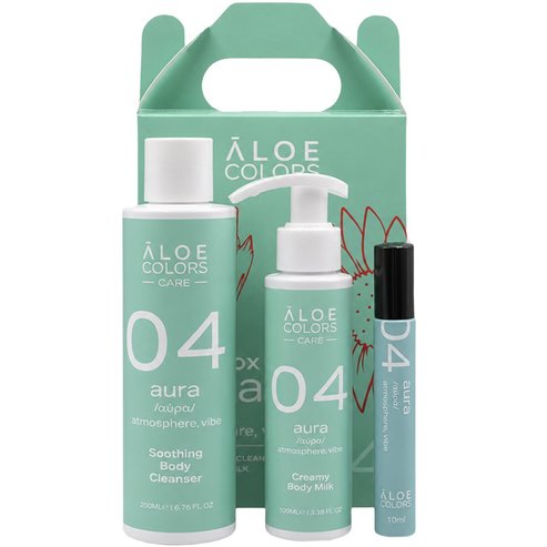 Aloe Colors Promo Aura Soothing Body Cleanser 200ml & Creamy Body Milk 100ml & Eau De Parfum 10ml