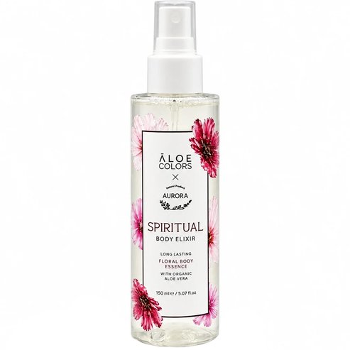 Aloe Colors x Aurora Spiritual Body Elixir Спрей за тяло със свеж & ревитализиращ дълготраен аромат на цветя & цитруси 150ml