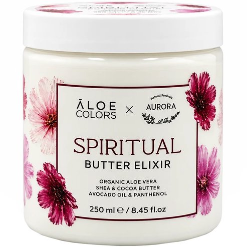 Aloe Colors x Aurora Spiritual Butter Elixir Хидратиращо масло за тяло с аромат на цветя & цитрусови плодове и кремообразна текстура 250ml