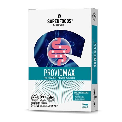 Superfoods Proviomax Пробиотична хранителна добавка, 15 капс.