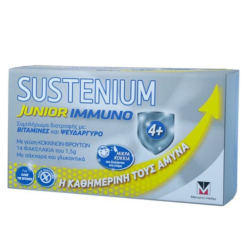 Menarini Sustenium Immuno Junior Хранителна добавка за деца за укрепване на имунната система, 14 сашета
