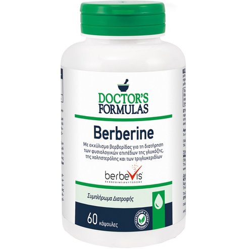 Doctor\'s Formulas Berberine Хранителна добавка с берберин, липозом и хром за поддържане на нормални нива на кръвна захар, холестерол и триглицериди 60caps