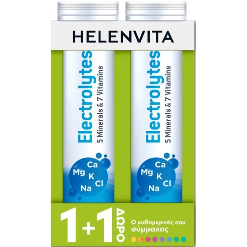 Helenvita Promo Electrolytes 5 Minerals & 7 Vitamins Orange 40 Effer.tabs (2x20 Effer.tabs)