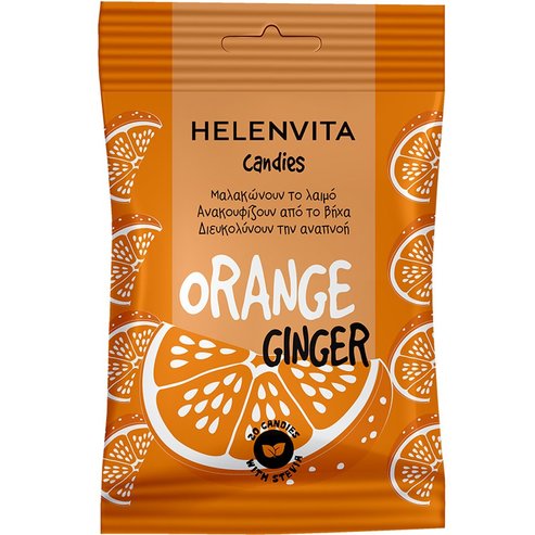 Helenvita Orange & Ginger Sore Throat & Cough Candies 20 бр