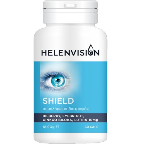 Helenvision Bilberry, Eyebright, Ginko Biloba & Lutein Food Supplement Хранителна добавка за поддържане на нормалното зрение & нервната система с витамин A, цинк, витамин C, селен & мед 30veg.caps