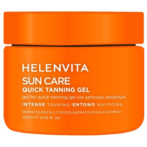Helenvita Sun Care Quick Tanning Gel Гел за Бърз & Интензивен Естествен Тен с Хидратиращи Фактори за Защита на Кожата 120ml