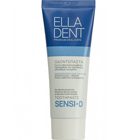 Elladent Sensi•D Toothpaste Паста за Чувствителни Зъби, която Предотвратява Кариеси & Възстановява Емайла с Вкус на Мента 75ml