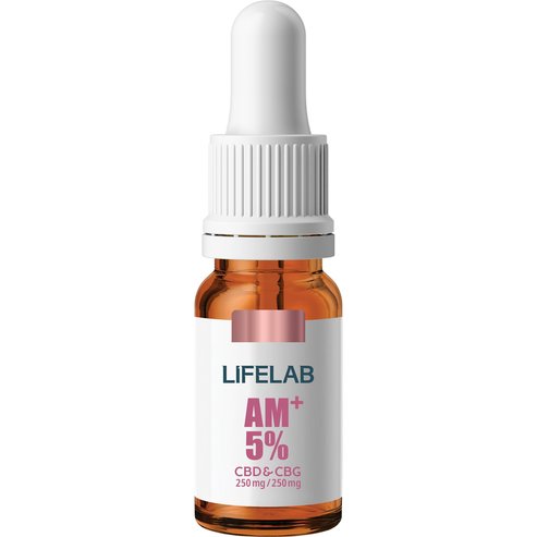 Lifelab AM+ 5% CBD 250mg & CBG 250mg 10ml