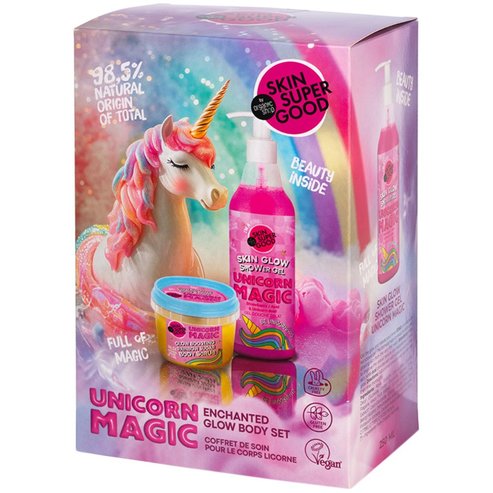 Natura Siberica Promo Unicorn Magic Glow Boosting Sugar Body Scrub 100ml & Skin Glow Shower Gel 250ml